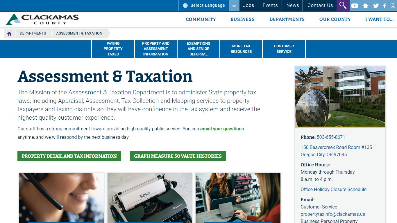 Assessment & Taxation | Clackamas County