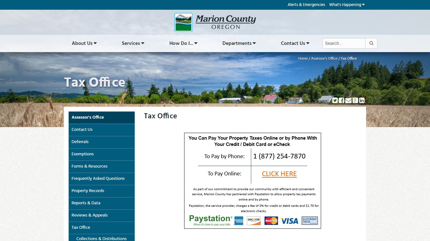 Tax Office - Marion County, Oregon